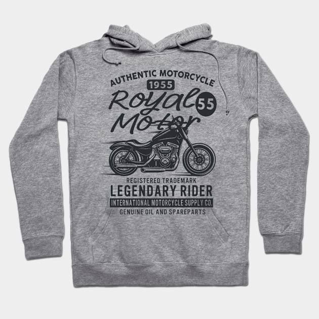 "Authentic Motorcycle" Hoodie by KSRA Tee Store